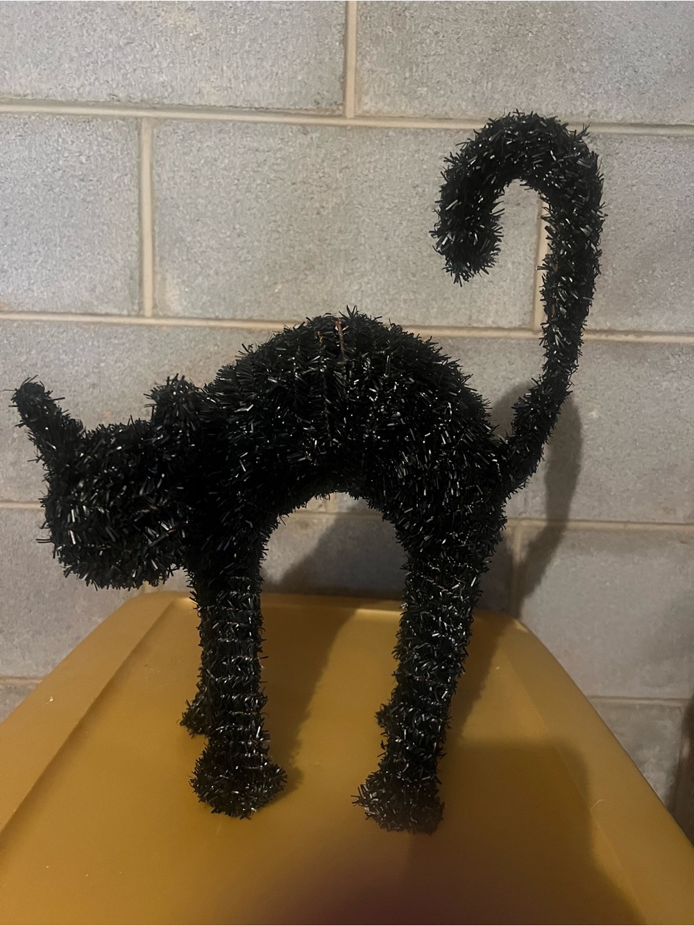 Black Decorative Cat Figurine - Halloween Decor